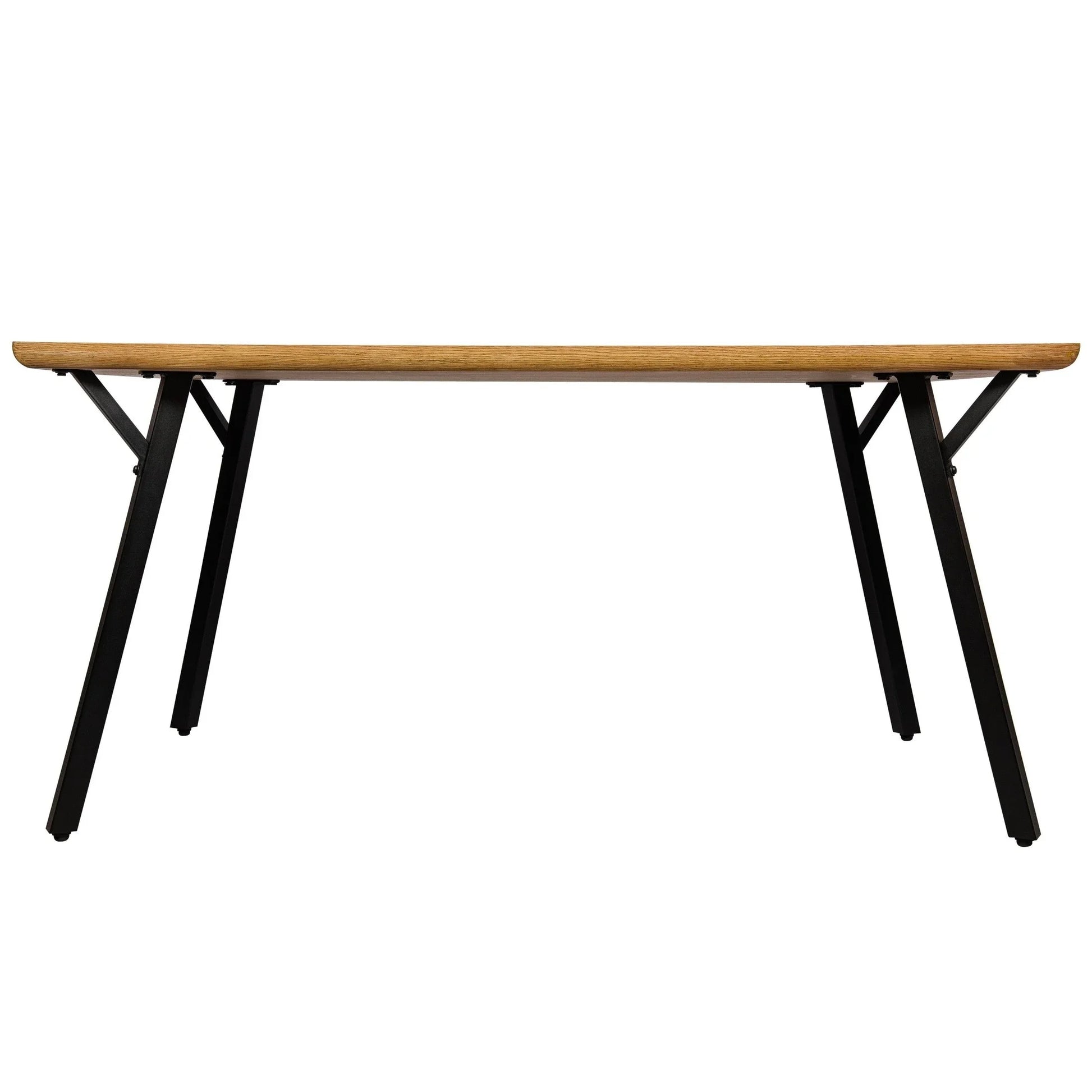 Ravenna 63" Rectangular Dining Table With MDF Tabletop and Metal Y-Shaped Joint Legs - Elax Furniture