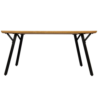 Ravenna 63" Rectangular Dining Table With MDF Tabletop and Metal Y-Shaped Joint Legs - Elax Furniture