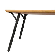 Ravenna 63" Rectangular Dining Table With MDF Tabletop and Metal Y-Shaped Joint Legs - Elax Furniture
