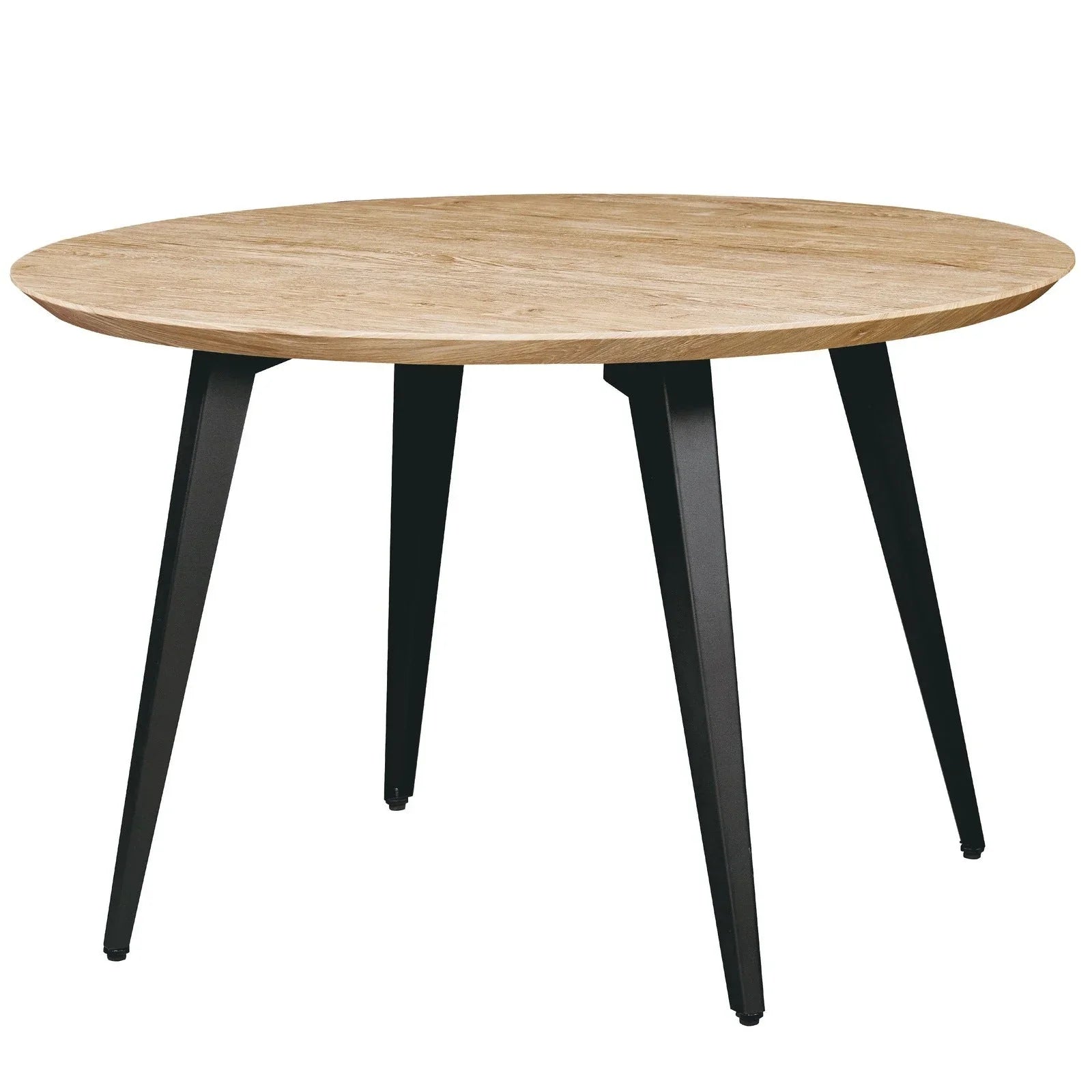Ravenna Modern Round Wood 47" Dining Table With Metal Legs - Elax Furniture
