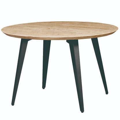 Ravenna Modern Round Wood 47" Dining Table With Metal Legs - Elax Furniture