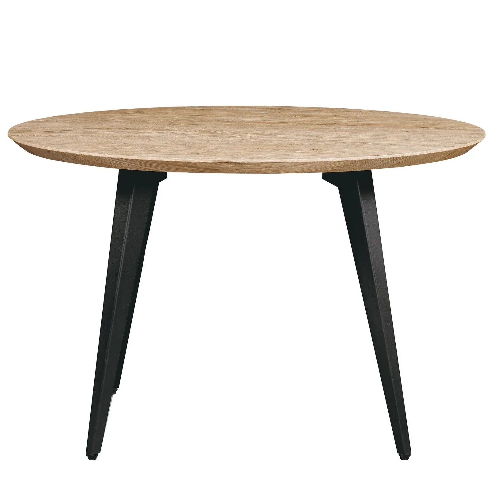 Ravenna Modern Round Wood 47" Dining Table With Metal Legs - Elax Furniture