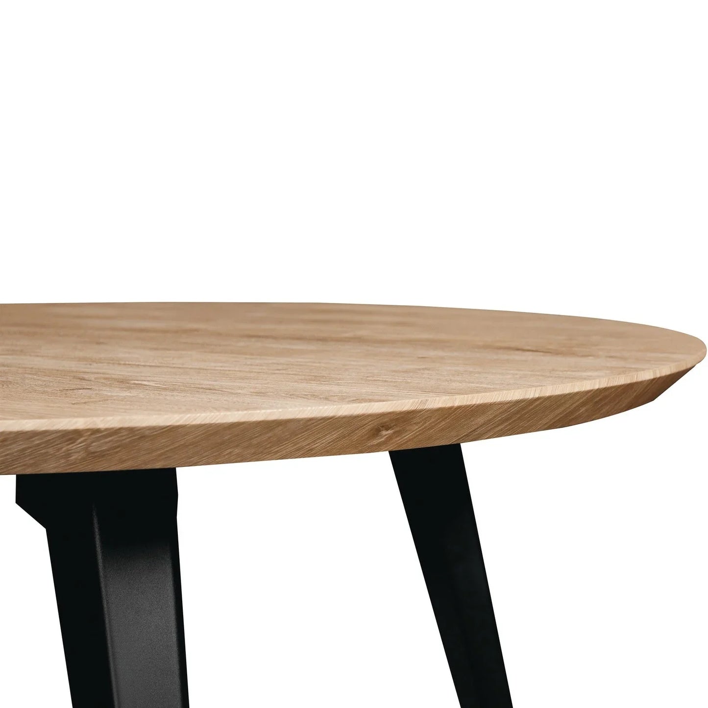Ravenna Modern Round Wood 47" Dining Table With Metal Legs - Elax Furniture
