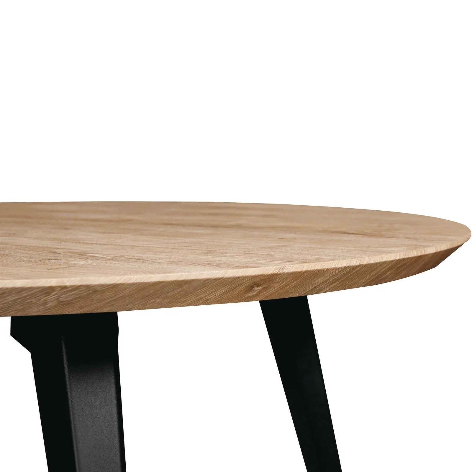 Ravenna Modern Round Wood 47" Dining Table With Metal Legs - Elax Furniture