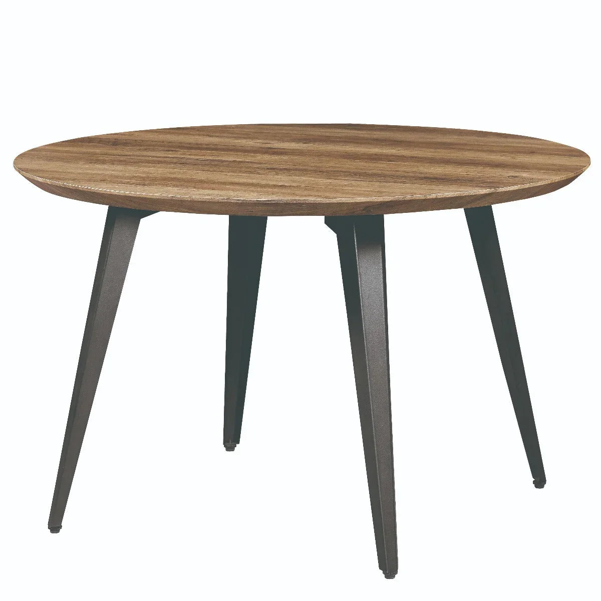 Ravenna Modern Round Wood 47" Dining Table With Metal Legs - Elax Furniture