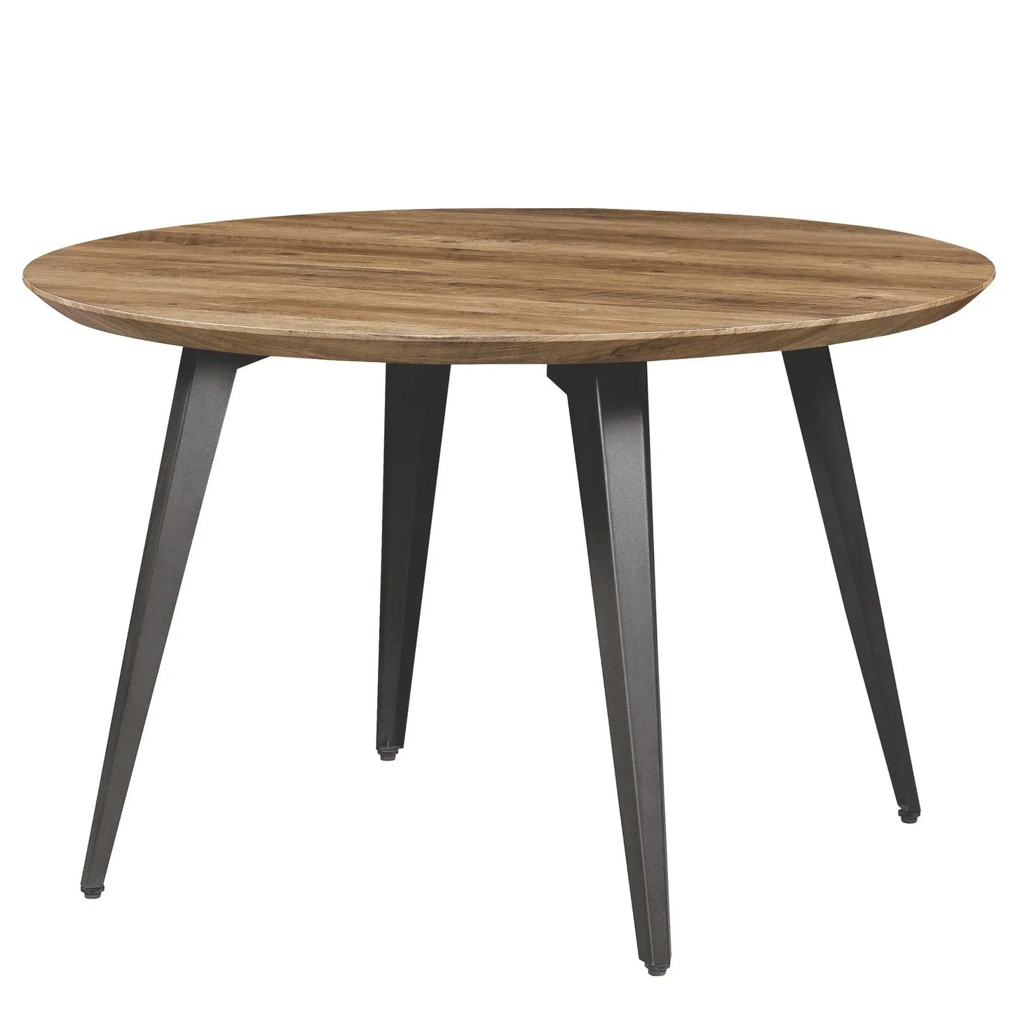 Ravenna Modern Round Wood 47" Dining Table With Metal Legs - Elax Furniture