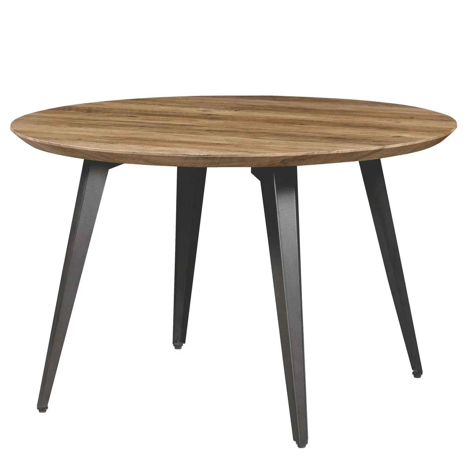Ravenna Modern Round Wood 47" Dining Table With Metal Legs - Elax Furniture