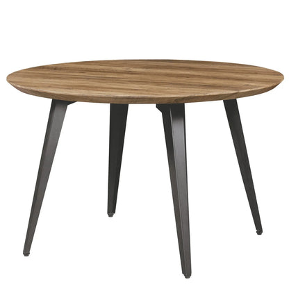 Ravenna Modern Round Wood 47" Dining Table With Metal Legs - Elax Furniture