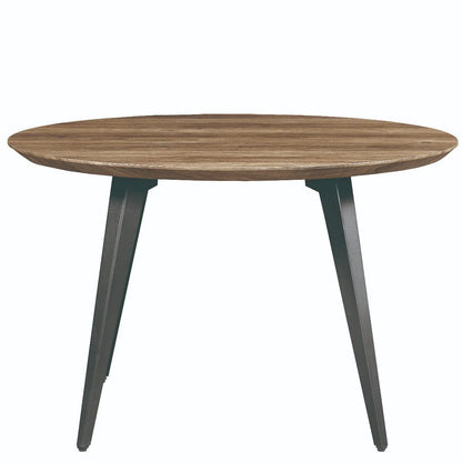 Ravenna Modern Round Wood 47" Dining Table With Metal Legs - Elax Furniture