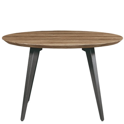 Ravenna Modern Round Wood 47" Dining Table With Metal Legs - Elax Furniture