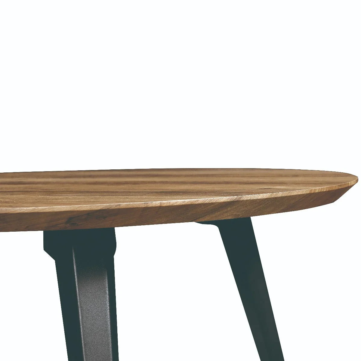 Ravenna Modern Round Wood 47" Dining Table With Metal Legs - Elax Furniture