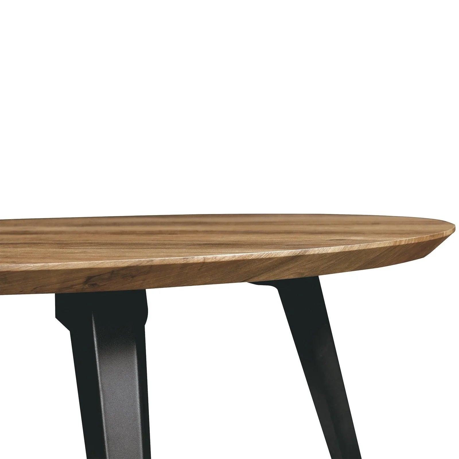 Ravenna Modern Round Wood 47" Dining Table With Metal Legs - Elax Furniture