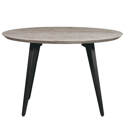 Ravenna Modern Round Wood 47" Dining Table With Metal Legs - Elax Furniture