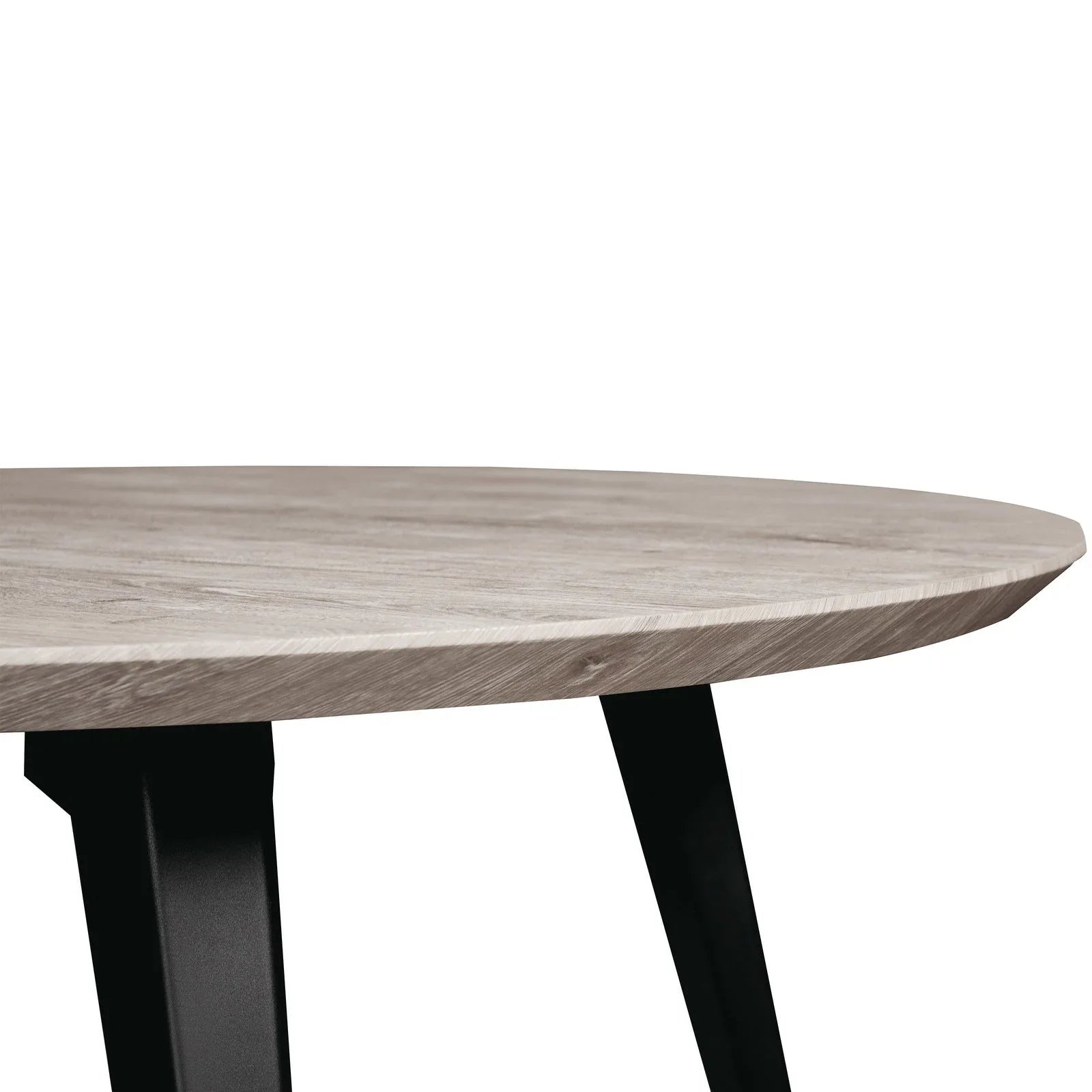 Ravenna Modern Round Wood 47" Dining Table With Metal Legs - Elax Furniture