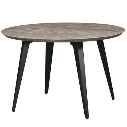 Ravenna Modern Round Wood 47" Dining Table With Metal Legs - Elax Furniture