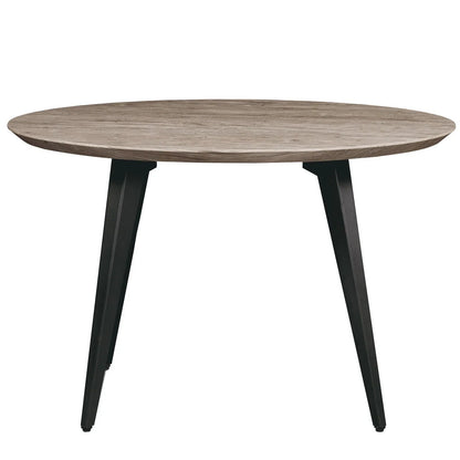 Ravenna Modern Round Wood 47" Dining Table With Metal Legs - Elax Furniture