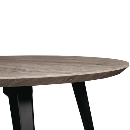 Ravenna Modern Round Wood 47" Dining Table With Metal Legs - Elax Furniture
