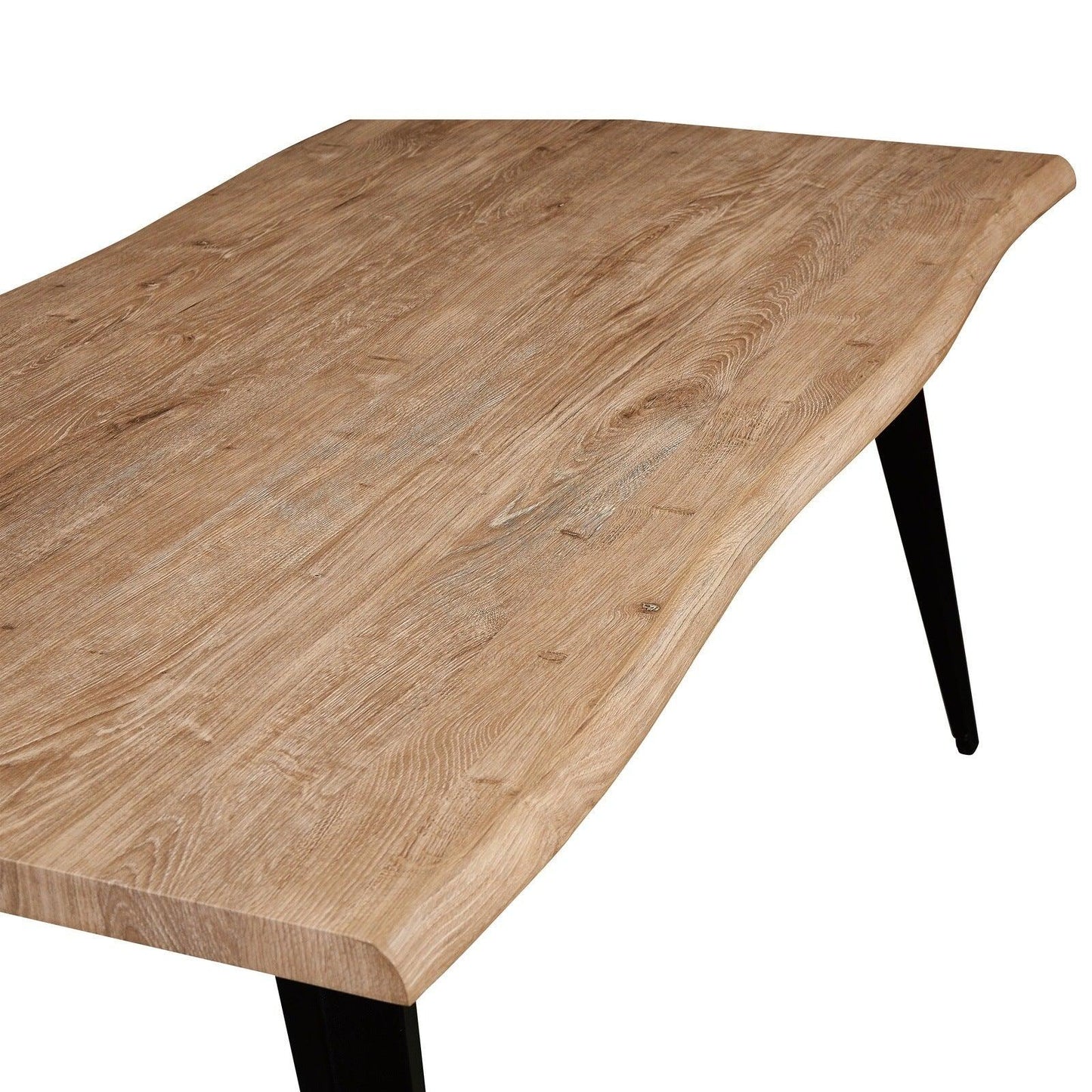 Ravenna 63" Rectangular Dining Table With MDF Tabletop and Metal Legs - Elax Furniture