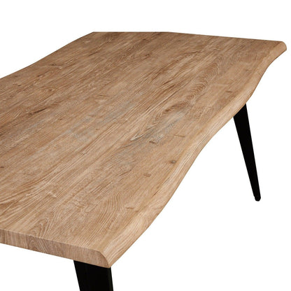 Ravenna 63" Rectangular Dining Table With MDF Tabletop and Metal Legs - Elax Furniture