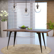 Ravenna 63" Rectangular Dining Table With MDF Tabletop and Metal Legs - Elax Furniture
