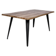 Ravenna 63" Rectangular Dining Table With MDF Tabletop and Metal Legs - Elax Furniture