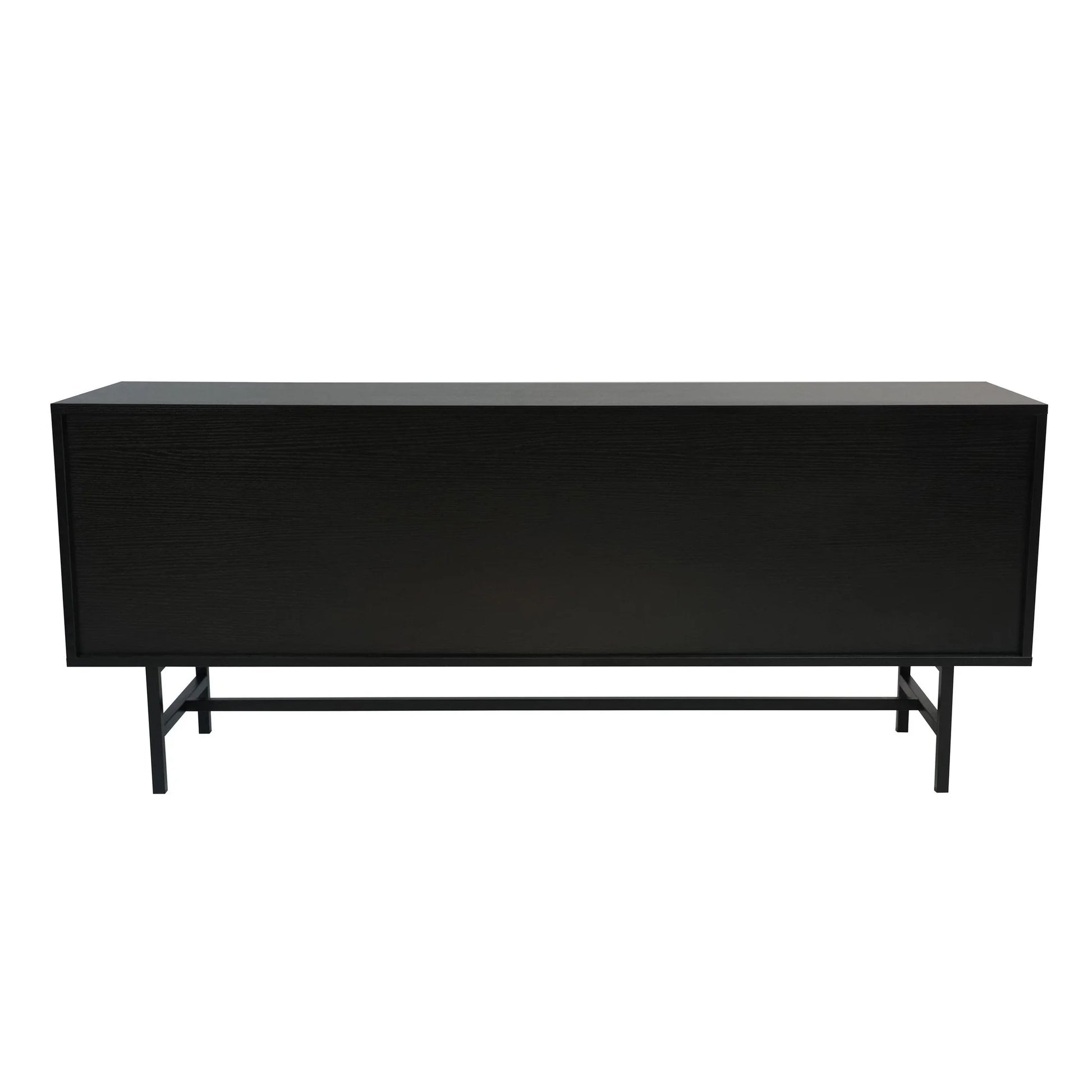 Rochester Modern Rectangular TV Stand: Enclosed Storage & Powder-Coated Iron Legs - Elax Furniture