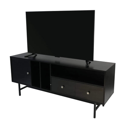 Rochester Modern Rectangular TV Stand: Enclosed Storage & Powder-Coated Iron Legs - Elax Furniture
