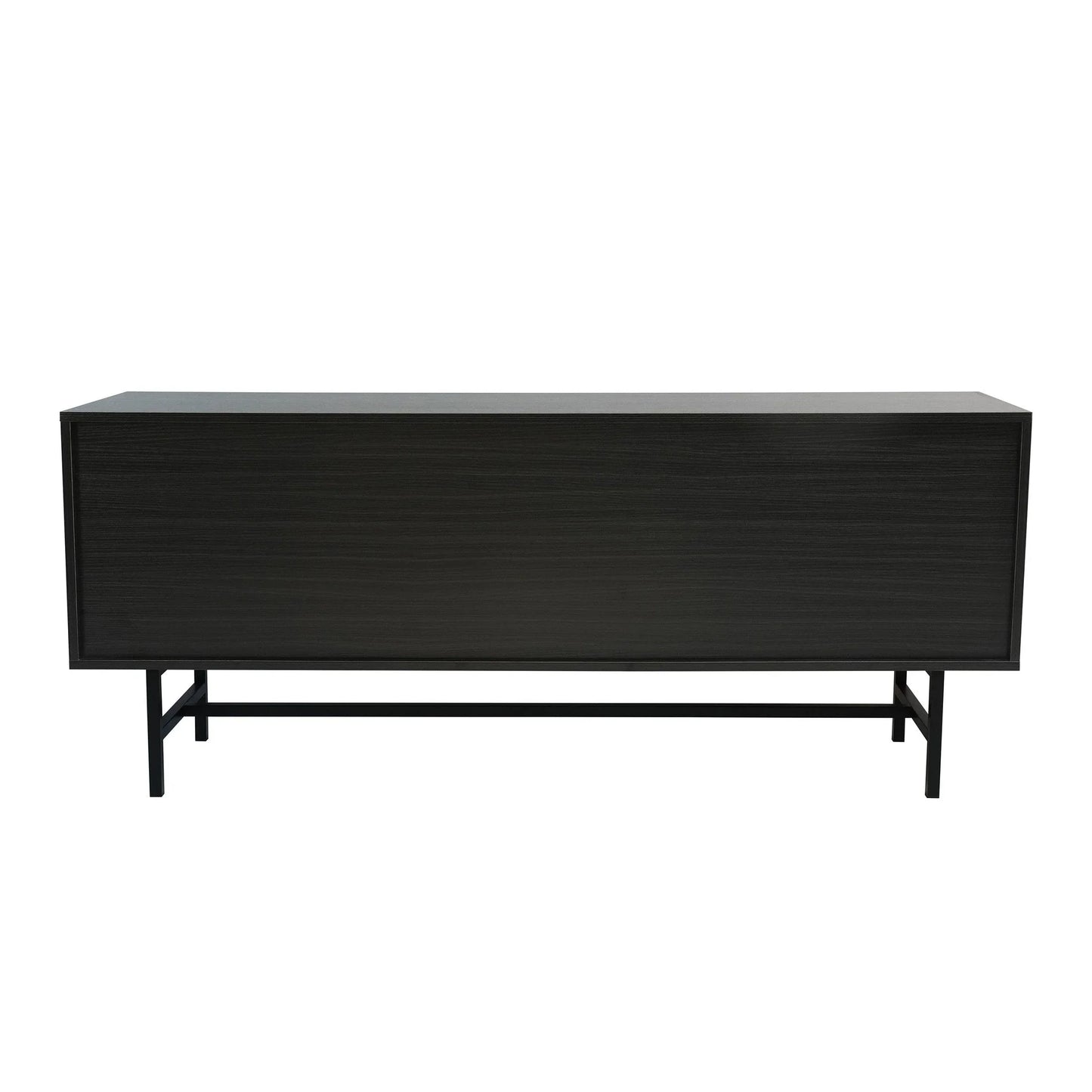 Rochester Modern Rectangular TV Stand: Enclosed Storage & Powder-Coated Iron Legs - Elax Furniture