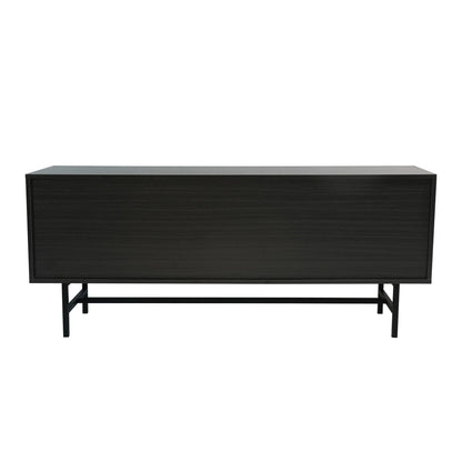 Rochester Modern Rectangular TV Stand: Enclosed Storage & Powder-Coated Iron Legs - Elax Furniture