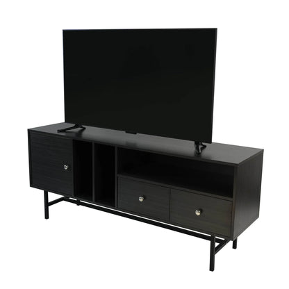 Rochester Modern Rectangular TV Stand: Enclosed Storage & Powder-Coated Iron Legs - Elax Furniture