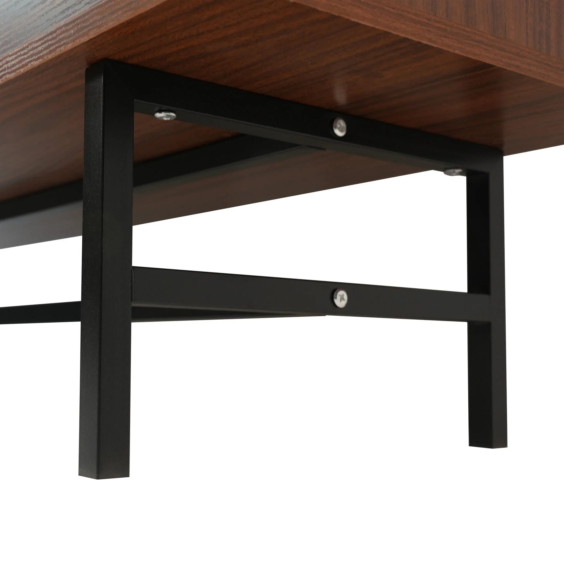 Rochester Modern Rectangular TV Stand: Enclosed Storage & Powder-Coated Iron Legs - Elax Furniture