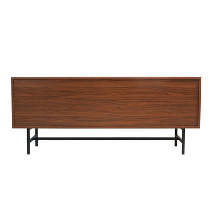 Rochester Modern Rectangular TV Stand: Enclosed Storage & Powder-Coated Iron Legs - Elax Furniture