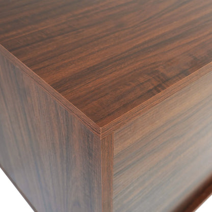 Rochester Modern Rectangular TV Stand: Enclosed Storage & Powder-Coated Iron Legs - Elax Furniture