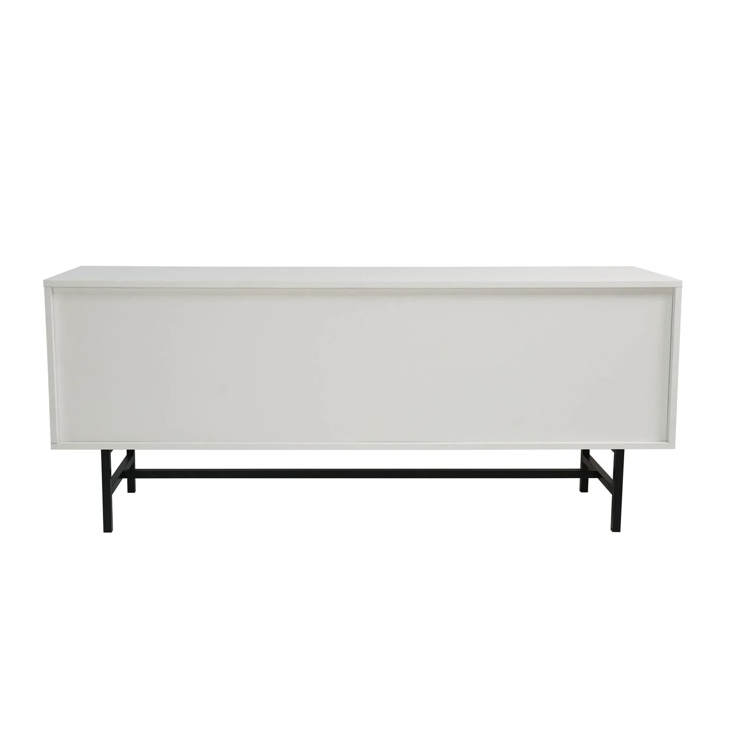 Rochester Modern Rectangular TV Stand: Enclosed Storage & Powder-Coated Iron Legs - Elax Furniture