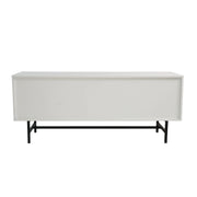Rochester Modern Rectangular TV Stand: Enclosed Storage & Powder-Coated Iron Legs - Elax Furniture