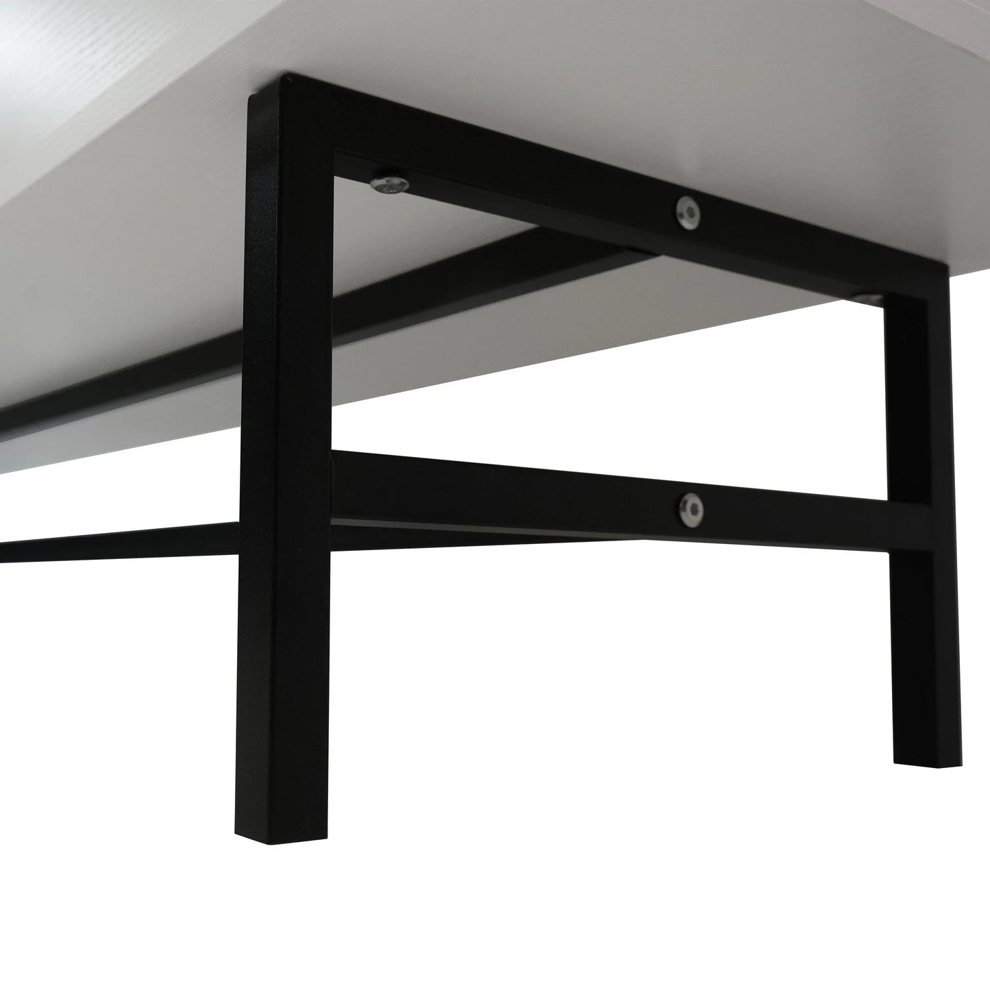 Rochester Modern Rectangular TV Stand: Enclosed Storage & Powder-Coated Iron Legs - Elax Furniture