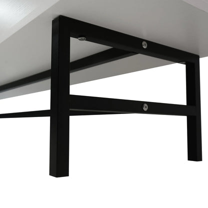 Rochester Modern Rectangular TV Stand: Enclosed Storage & Powder-Coated Iron Legs - Elax Furniture