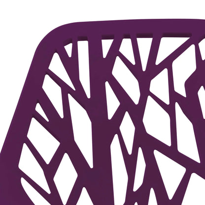 Ravenna 5-Piece Dining Set: 4 Stackable Plastic Chairs & Round Table With Geometric Base - Elax Furniture