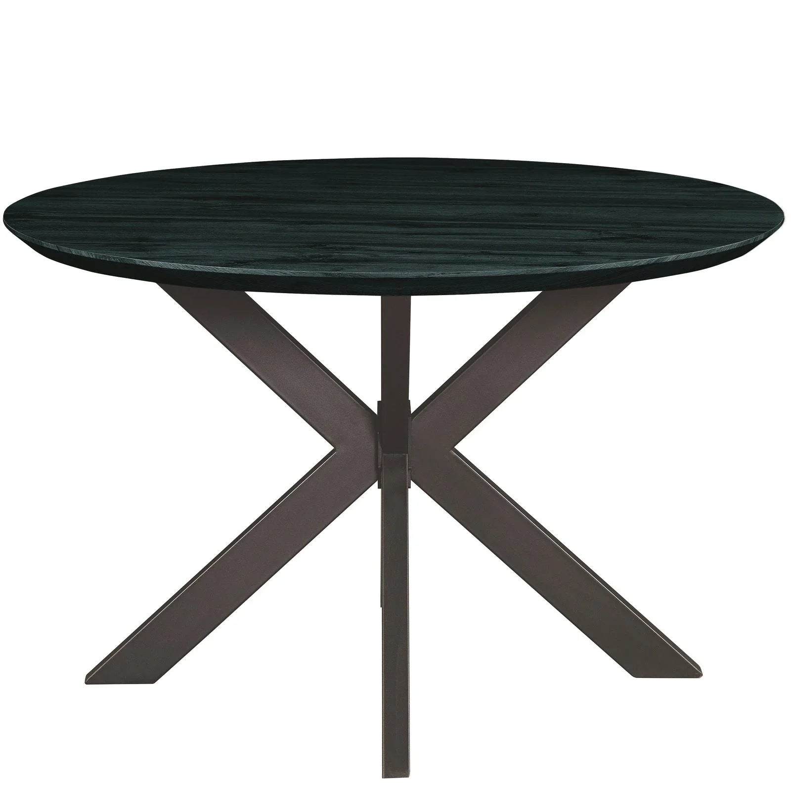 Ravenna 5-Piece Dining Set: 4 Stackable Plastic Chairs & Round Table With Geometric Base - Elax Furniture