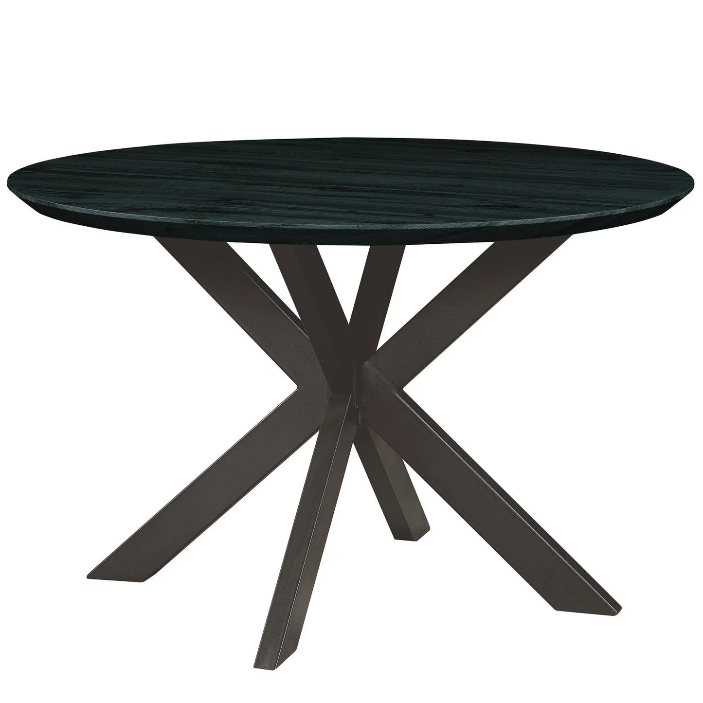 Ravenna 47" Round MDF Wood Dining Table With Modern Metal Base - Elax Furniture