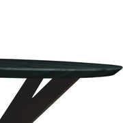 Ravenna 47" Round MDF Wood Dining Table With Modern Metal Base - Elax Furniture