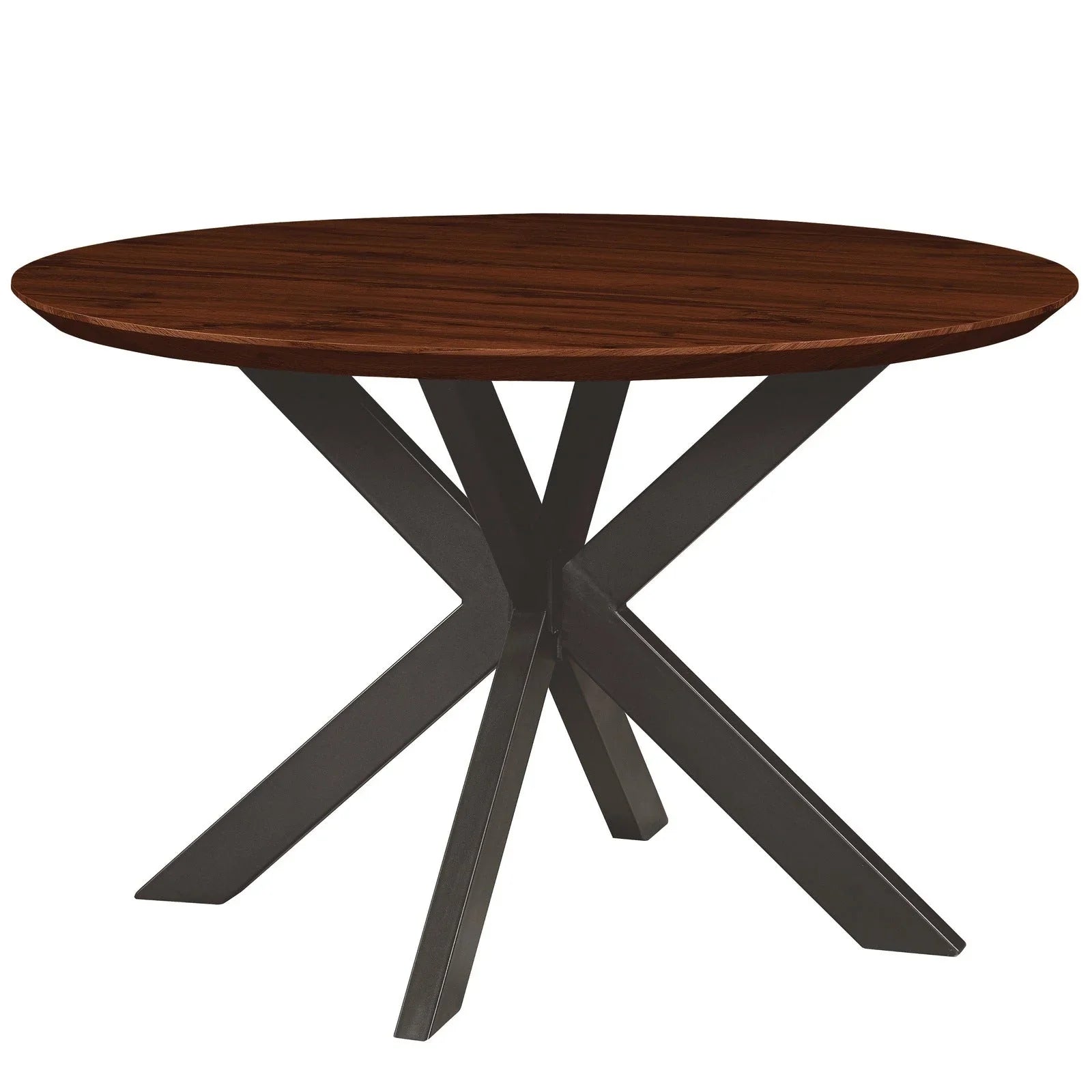Ravenna 47" Round MDF Wood Dining Table With Modern Metal Base - Elax Furniture
