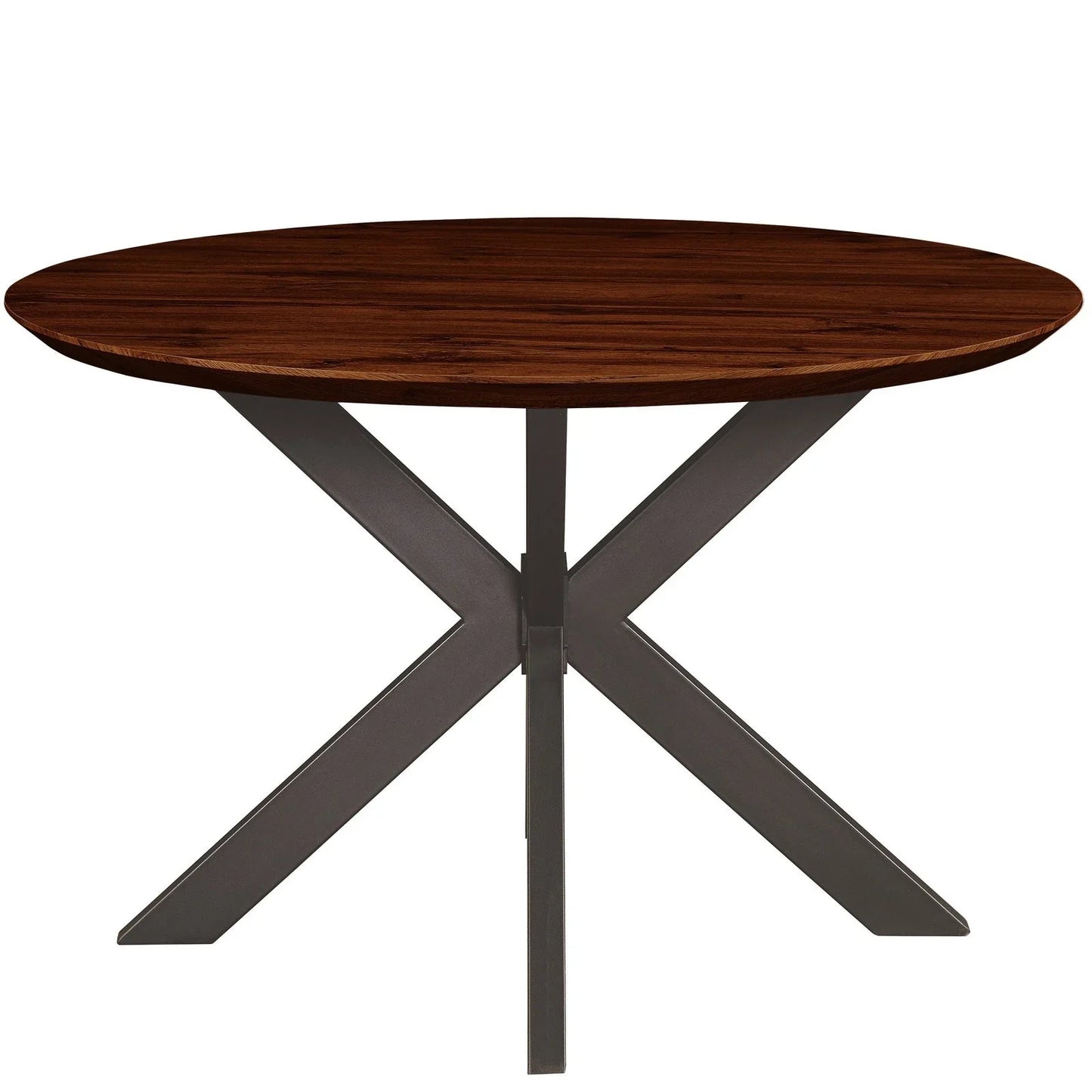 Ravenna 47" Round MDF Wood Dining Table With Modern Metal Base - Elax Furniture