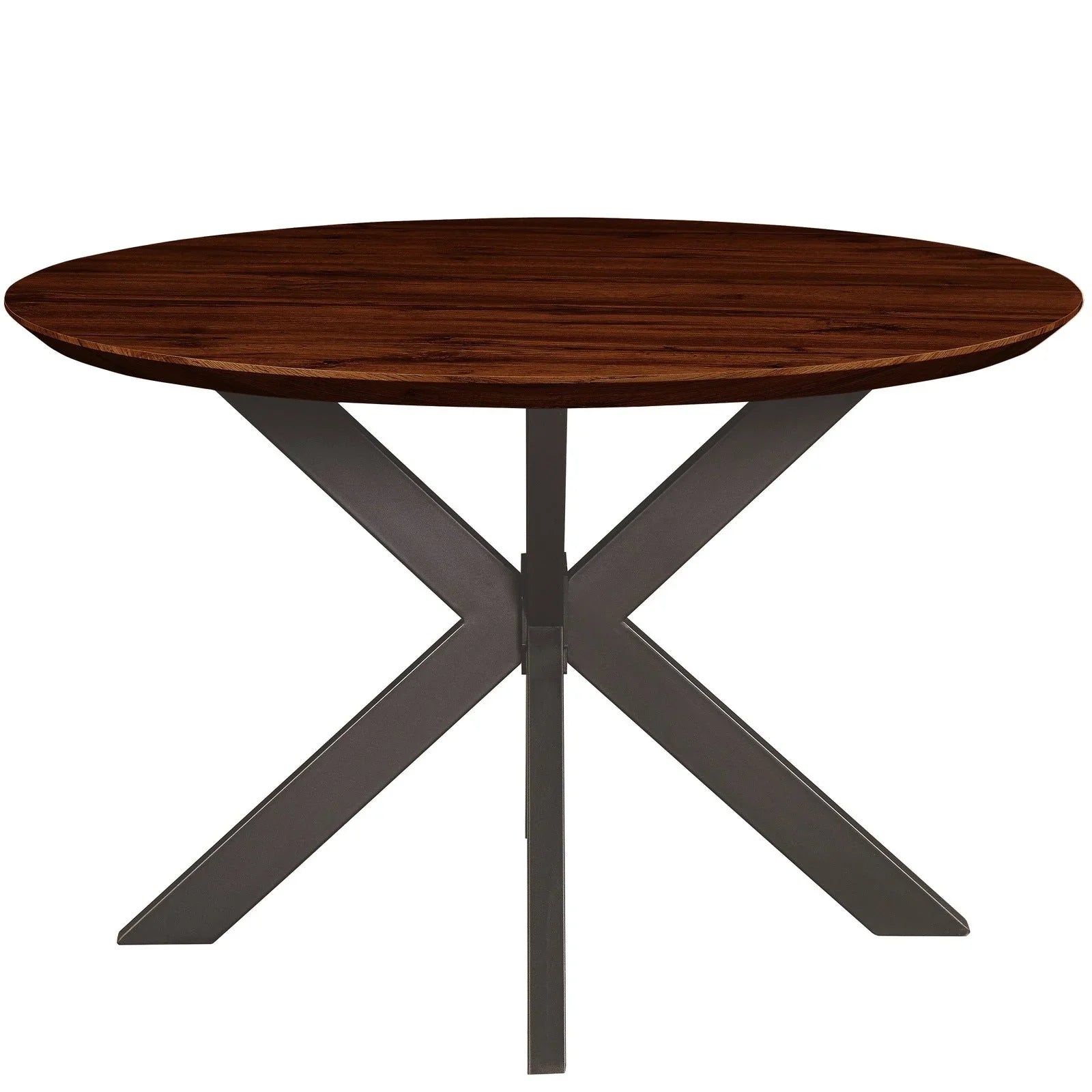Ravenna 47" Round MDF Wood Dining Table With Modern Metal Base - Elax Furniture