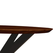 Ravenna 47" Round MDF Wood Dining Table With Modern Metal Base - Elax Furniture