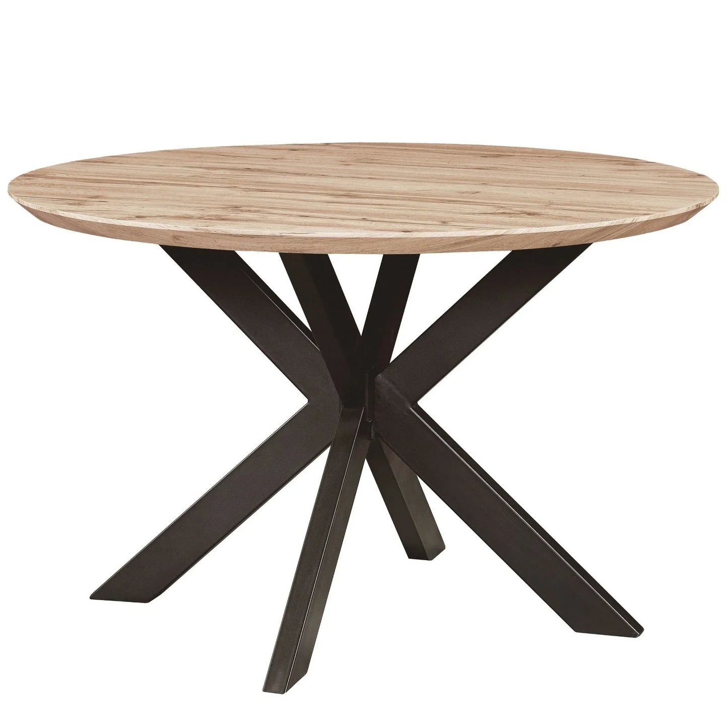 Ravenna 47" Round MDF Wood Dining Table With Modern Metal Base - Elax Furniture