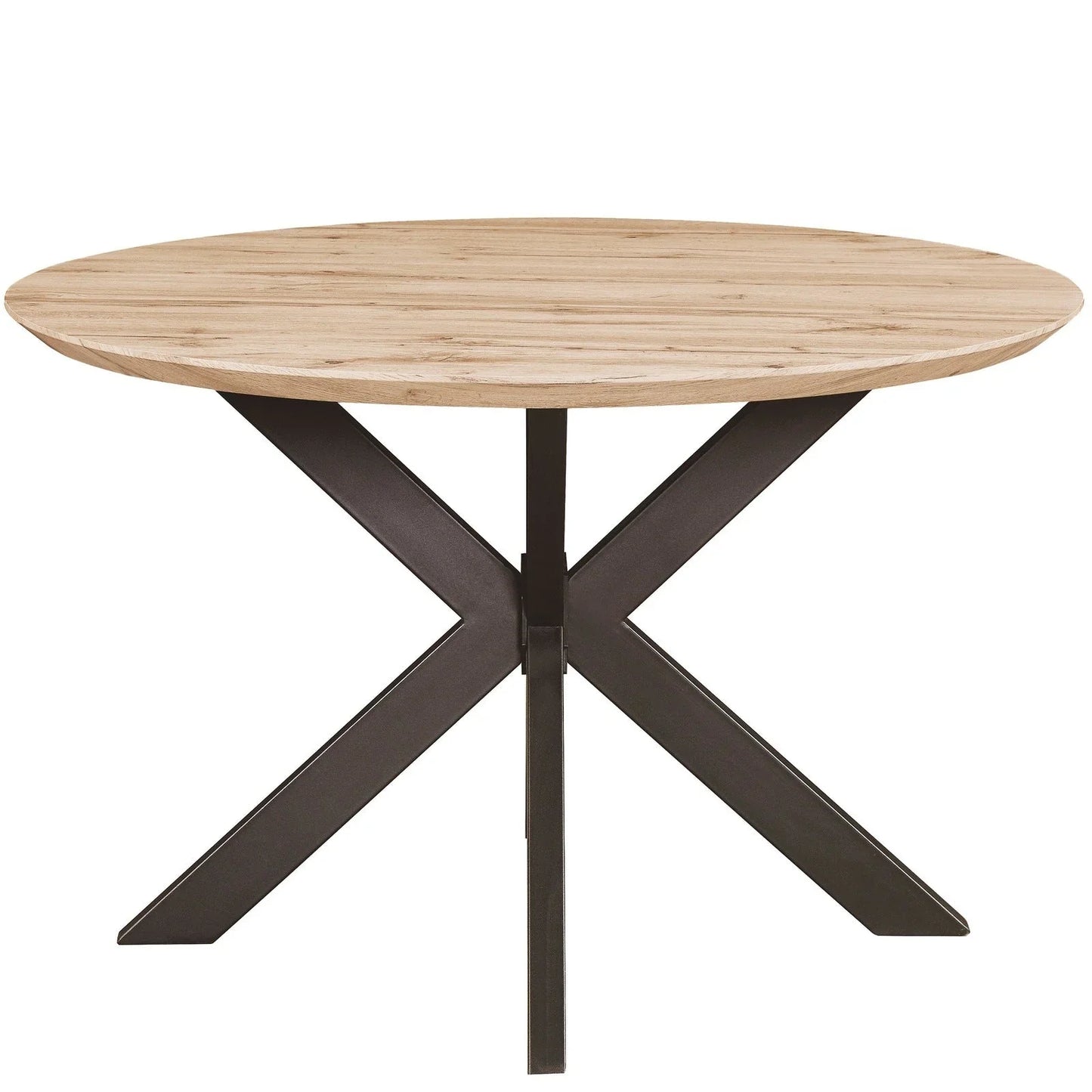 Ravenna 47" Round MDF Wood Dining Table With Modern Metal Base - Elax Furniture