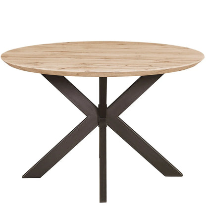 Ravenna 47" Round MDF Wood Dining Table With Modern Metal Base - Elax Furniture
