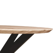 Ravenna 47" Round MDF Wood Dining Table With Modern Metal Base - Elax Furniture