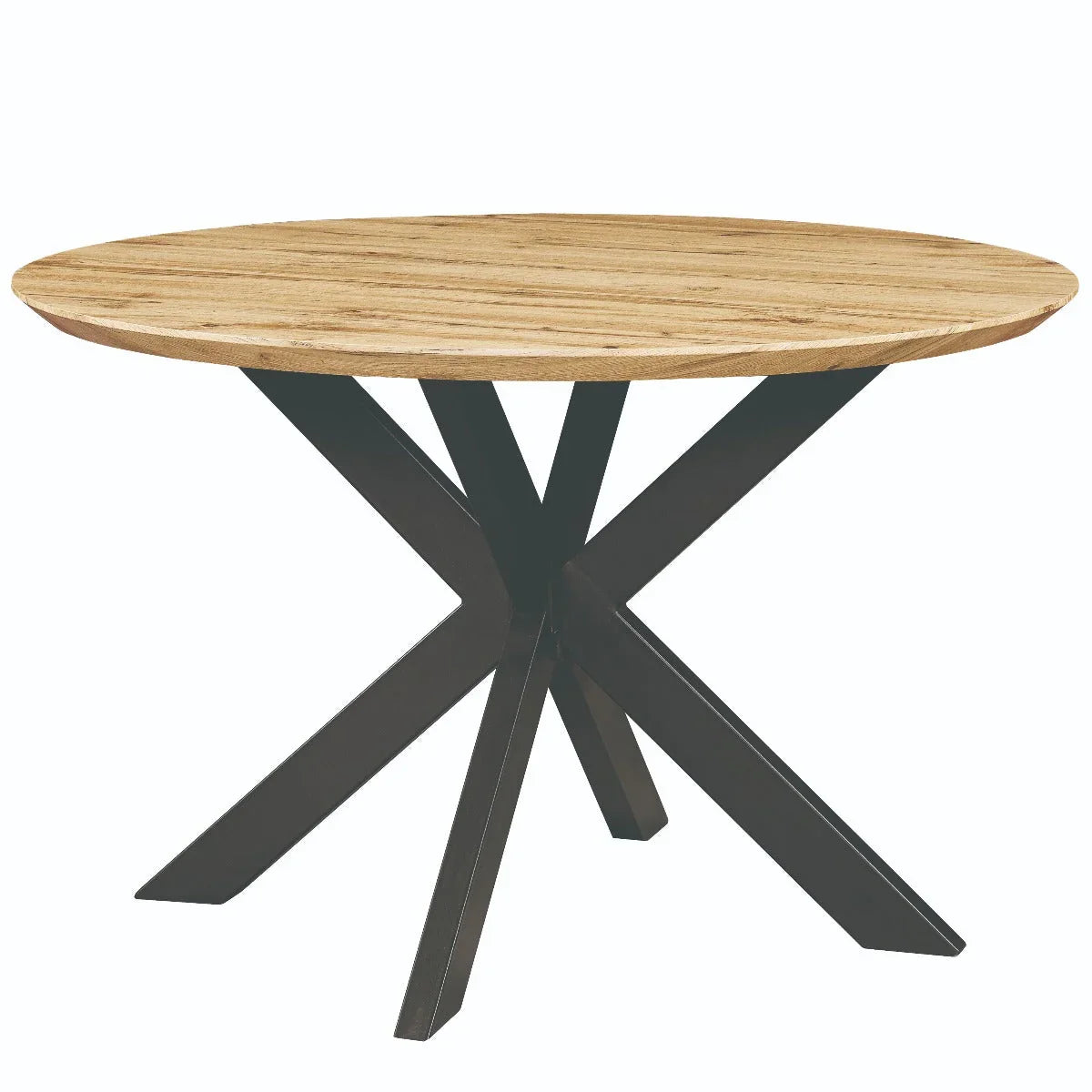 Ravenna 47" Round MDF Wood Dining Table With Modern Metal Base - Elax Furniture
